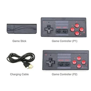 GSH Plug & Play Wireless HD 1080p TV Video Game for Kids (8 Bit Retro Built-in Games) for up to 2 Players HDMI Game Stick Dongle