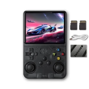 Handheld Game Console 3.5 inch Retro Emulator System Assorted Colour 64GB (128gb), Black 1