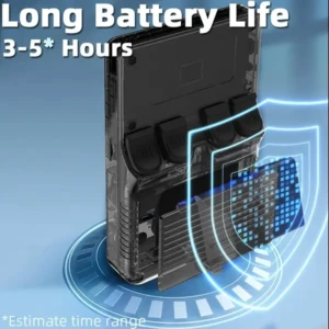 Handheld Game Console 3.5 inch Retro Emulator System Assorted Colour 64GB (128gb), Black