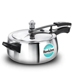 Hawkins 3.5 Litre Triply Contura Pressure Cooker, Triply Stainless Steel Induction Cooker, Contura shaped Cooker Silver 1