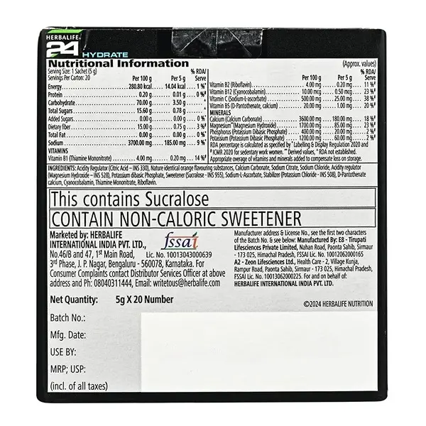 Herbalife Nutrition 24 Hydrate 20XSachet 5