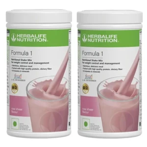Herbalife Nutrition FORMULA 1 ROSE KHEER FLAVOUR (500g) 2 PCS Nutrition Drink (2x0.5 kg, Rose Kheer Flavored) 1