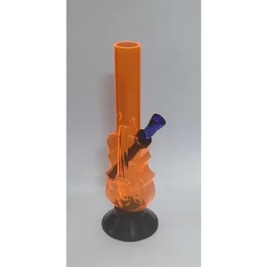 Highly Durable New Guitar Design Glass Bong Smoking Hookah Bongs (Orange)