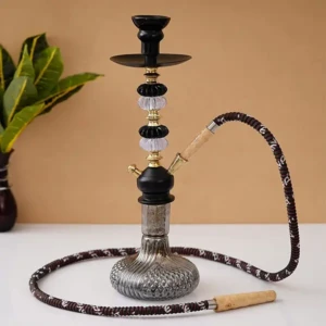 JaipurCrafts Premium Designer Black Russian Style Hookah Set (18.50 Inch)1