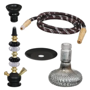 Premium Designer Black Russian Style Hookah Set (18.50 Inch)