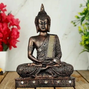 Meditating Sitting Buddha Statue showpiece Idol Home Decor Items for Living Room and Gifts (A_COP) 1