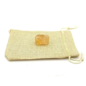 Money Abundance Vastu Citrine Pocket Stone for Success in Career, Growth of Business, Enhanced Wealth