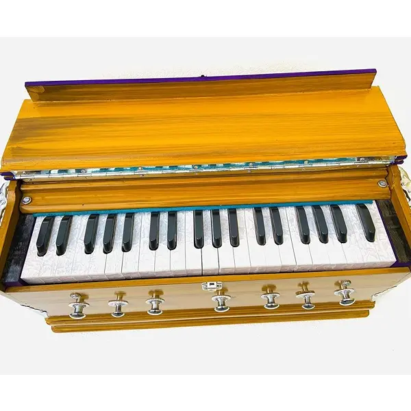 Musical Harmonium- 3 1-4 Octave, Double Bellow, 39 Keys,7 Stopper, 2 Reeds (Bass- Male), With Cover Bag 1