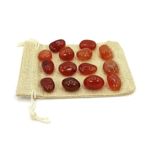 Natural Red Carnelian Pebbles Tumbled Stone - Reiki Healing Crystals 1 StoreEla.com