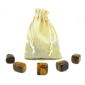 Natural Tiger Eye Reiki Healing Crystal Tumbled Stone Pebbles for Strength & Courage