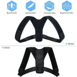 Neoprene Adjustable Pain Relief Back Support Posture Corrector Belt for Men and Women Shoulder Support – Free-Size