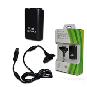 New 2+ 1 Play and Charge Kit for Xbox 360 Wireless Controllers (Black)1