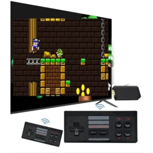 Old Arcade Classic Retro Game Console, 8 BIt TV AV Output Interface Game Console, plug & play wireless video game for kids for 2 Players Built in 620 Games