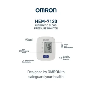 Omron HEM 7120 Fully Automatic Digital Blood Pressure Monitor Most Accurate Measurement – Arm Circumference (22-32Cm)