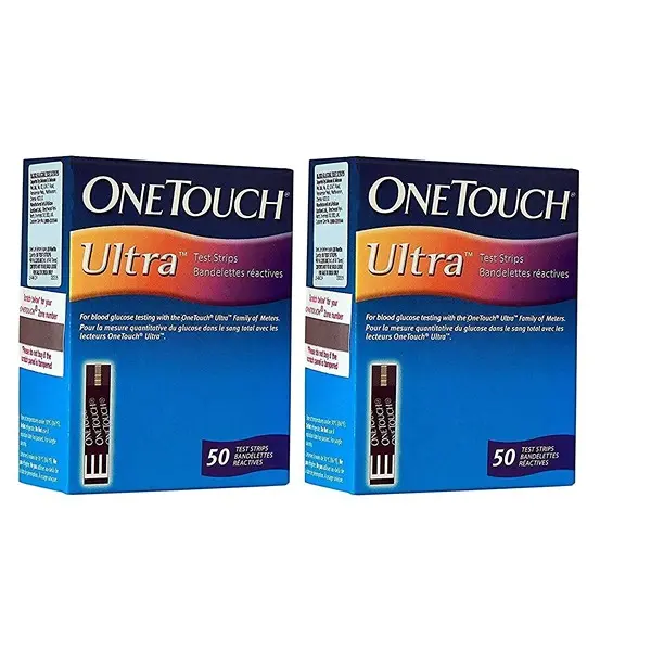 OneTouch Ultra Test Strips Pack of 100 Test Strips Blood Testing For OneTouch Ultra 2 Glucometer & OneTouch Ultra Easy Glucometer 1