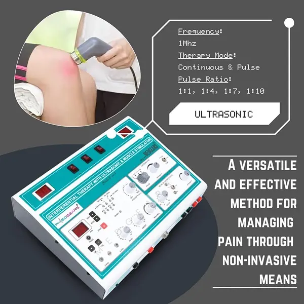 Physio solutions White Electro Therapy Combination Therapy 3 in 1 IFT US MS Combo 3