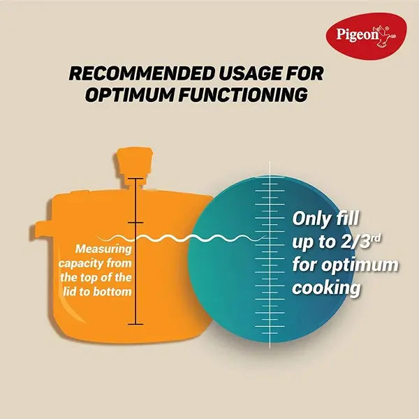 Pigeon 106 Deluxe Aluminium Outer Lid Pressure Cooker, 12 Litres Silver 3