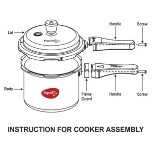 Pigeon Aluminium Outer Lid Pressure Cooker Combo 2 litre, 3 litre, and 5 litre, Induction Base – 12685 (Silver)