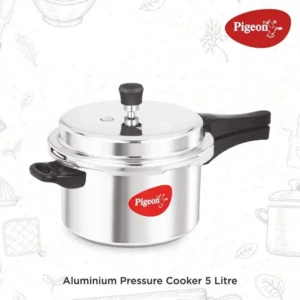 Pigeon Induction Base 4-in-1 Starter Kit, Silver, Aluminium (Pressure Cooker, Pressure Pan, Tawa, and Kadhai Set)
