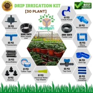 Plants Drip Irrigation Kit Watering Pipe Kit Agriculture Water flow controlling drippers. (30 Plants Drip Kit)
