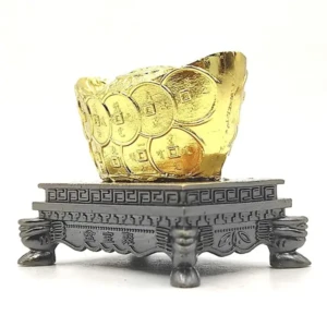 Plus Value Feng Shui Ingot Chinese Golden Boat Wealth Symbol1 StoreEla.com