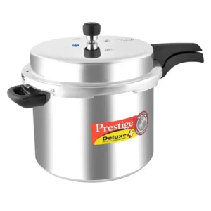 Prestige Deluxe Plus Induction Base Aluminium Pressure Cooker, 10 Litres
