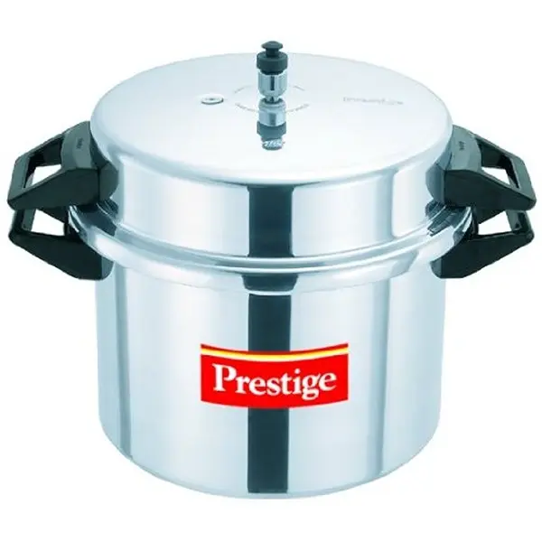 Prestige Popular Aluminium Pressure Cooker with Outer Lid, 20 Litres, Silver1