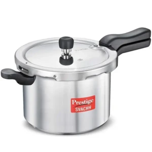 Prestige Svachh Aluminium Pressure Cooker, 7.5 L - Deep Lid for Spillage Control1