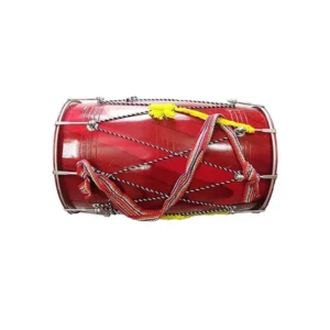 Punjabi Bhangra Dhol 24 inch Red Wood Drum Dhol Natural Wood Standard Size