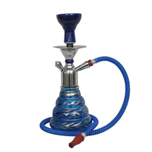 Refreshing Round Base 38.1cm Glass Hookah (Blue)