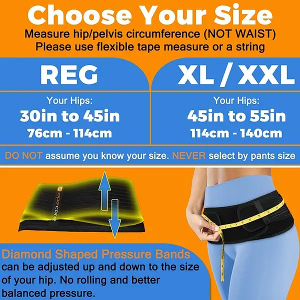 Si Hip Belt - Immediate Relief for Sciatica, Pelvic, Lower Back, Lumbar and Leg Pain. Si Joint Support for Women and Men. Anti-Slip Sciatic Nerve Brace6