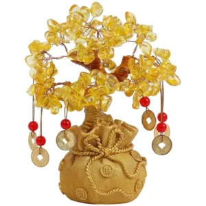 Space Lucky Feng Shui Citrine Tree of Life Bonsai 1 StoreEla.com