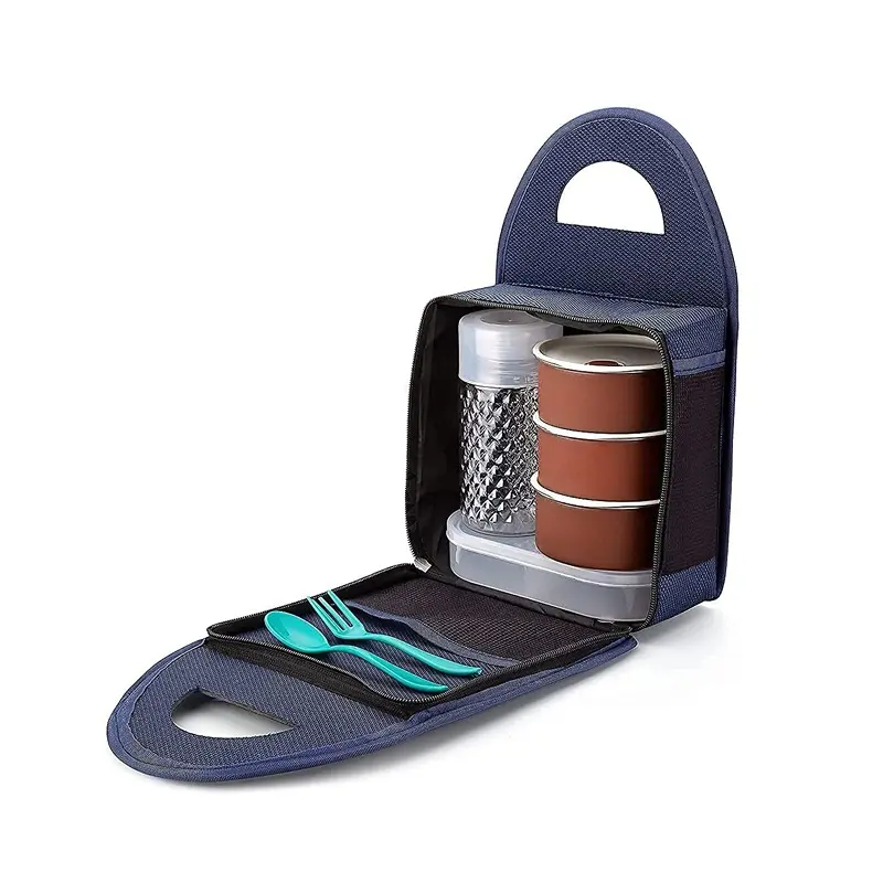 Stainless Steel Lunch Box - Tiffin Box with Bag for Office use, Student, Women, Men, Girls (Multi Color)4