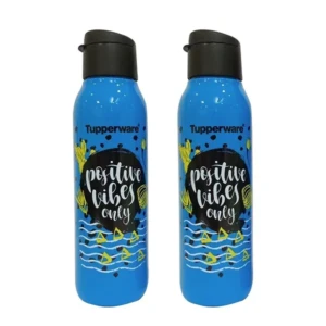 Tupperware Cool n Chic Plastic Bottle, 750 ml, Set of 2, Blue & Black1