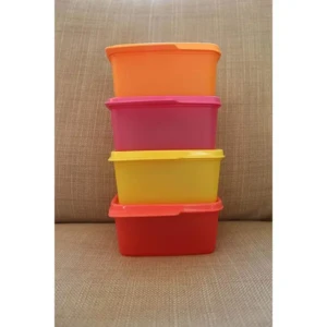 Tupperware Keep Tab Plastic Container Set, 500ml, Set of 4, Multicolour