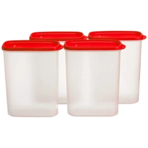 Tupperware New Smart Saver Plastic Container Set, 2.3 Litres, Set of 4, Transparent1