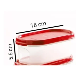 Tupperware  Oval containers 500 ml set of 4 pc – Red