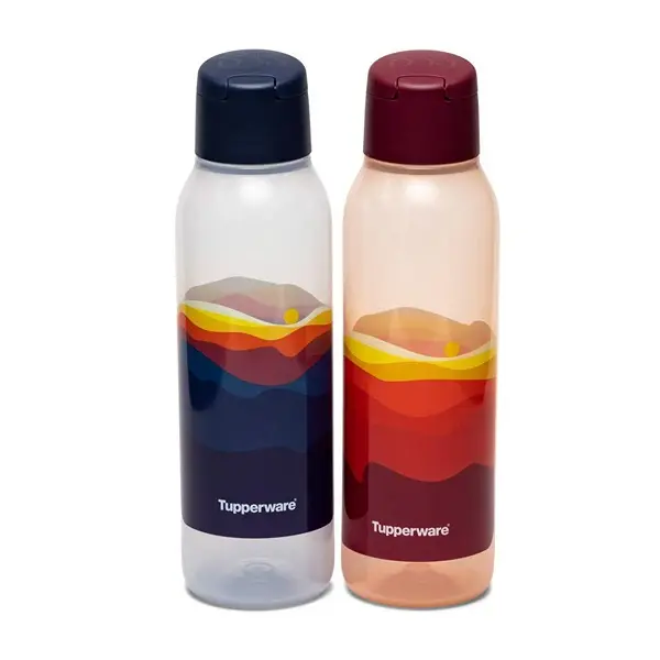 Tupperware Plastic Bottle, 750ML, Set of 2, Red, Blue1