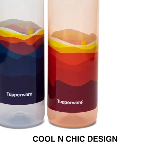 Tupperware Plastic Bottle, 750ML, Set of 2, Red, Blue2