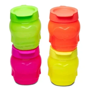 Tupperware Plastic Cookies Jar - 300 ml, 4 Pcs, Multicolor1