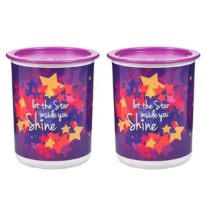 Tupperware Plastic Lentils Storer - 1.25 liters, 2 Pieces, White;Purple1