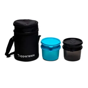 Tupperware Plastic Xtreme Executive Lunch Set (Blue, Black)1