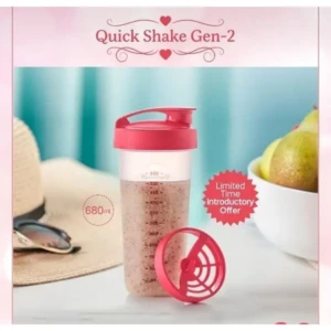 Tupperware quick shake gen 2 red and white - 680 ml capacity1