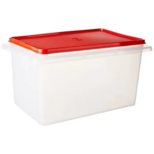 Tupperware TRK085 Plastic Rice Keeper - 5 kg, Red.1