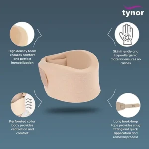 Tynor Cervical Collar With Firm Density Beige M 1 pc