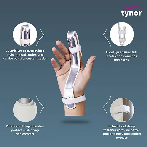 Tynor Finger Extension Splint Silver M 1 pc3