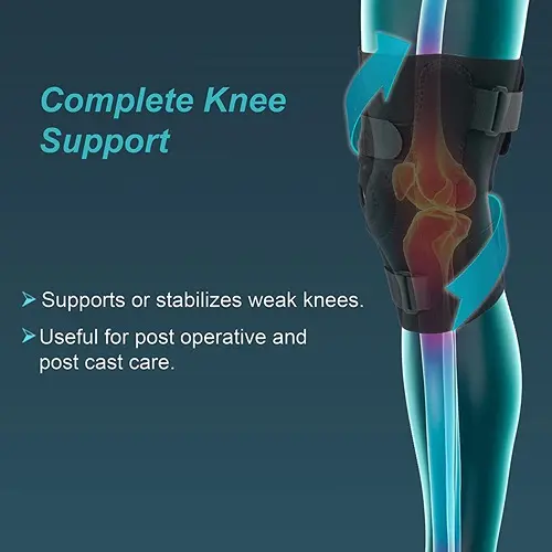 Tynor Knee Wrap Hinged (Neo), Black, Large, 1 pc4