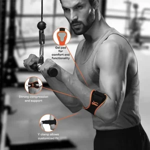 Tynor Tennis/Golfer’S Elbow Support Pro, Black & Orange, Universal, 1 Unit