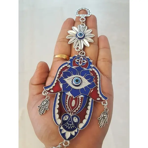 Vastu Shubharambh Eye with Meena Work Evil Eye Hanging for Protection, Good Luck Charm and Positivity at Office and Home1 StoreEla.com