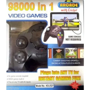 Video Game 98000 in 1 - with Combat+Shooting+Sports+Racing Action+Puzzles & More (Black) - Repeated Games1